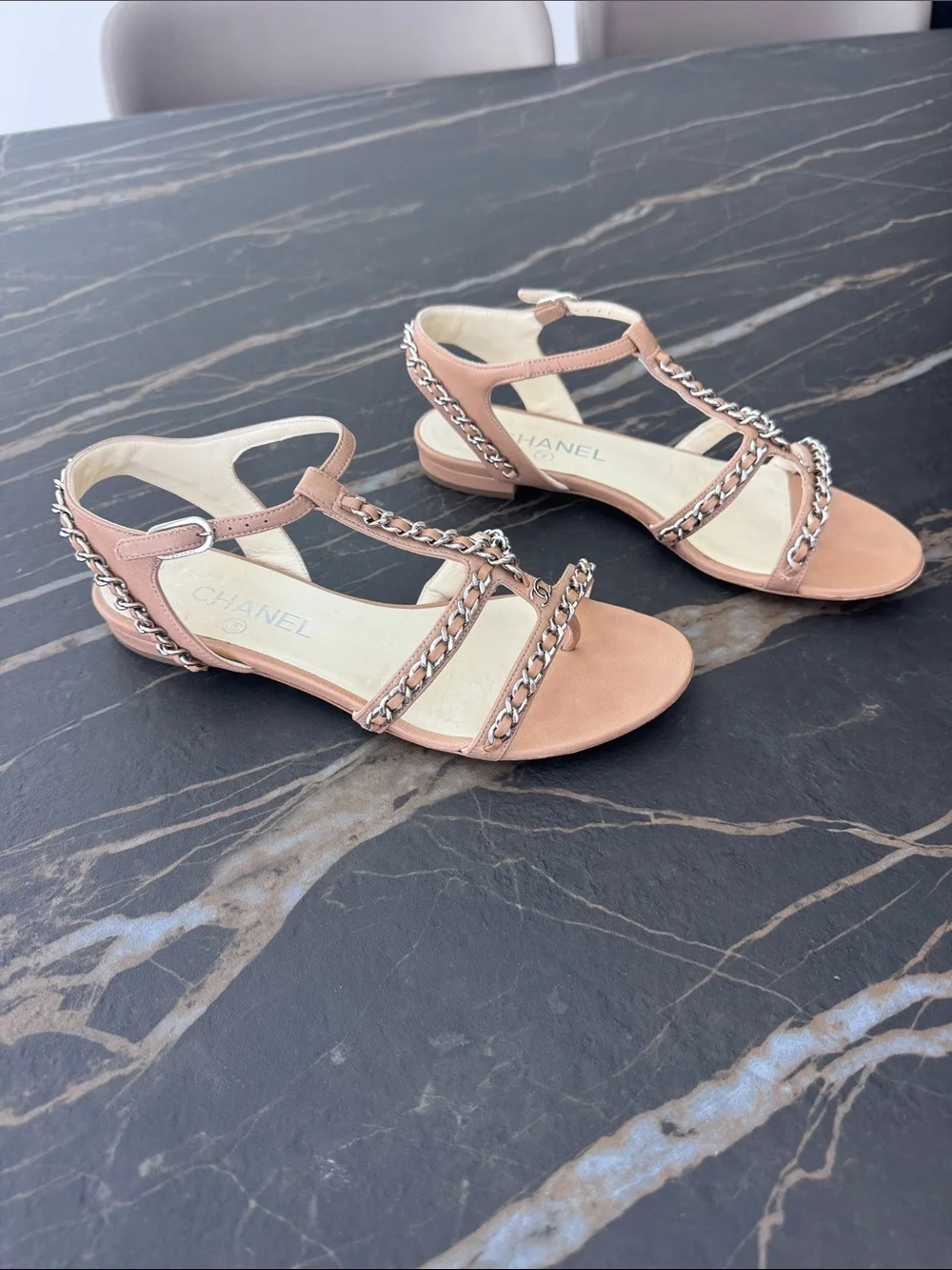 CHANEL strap sandals